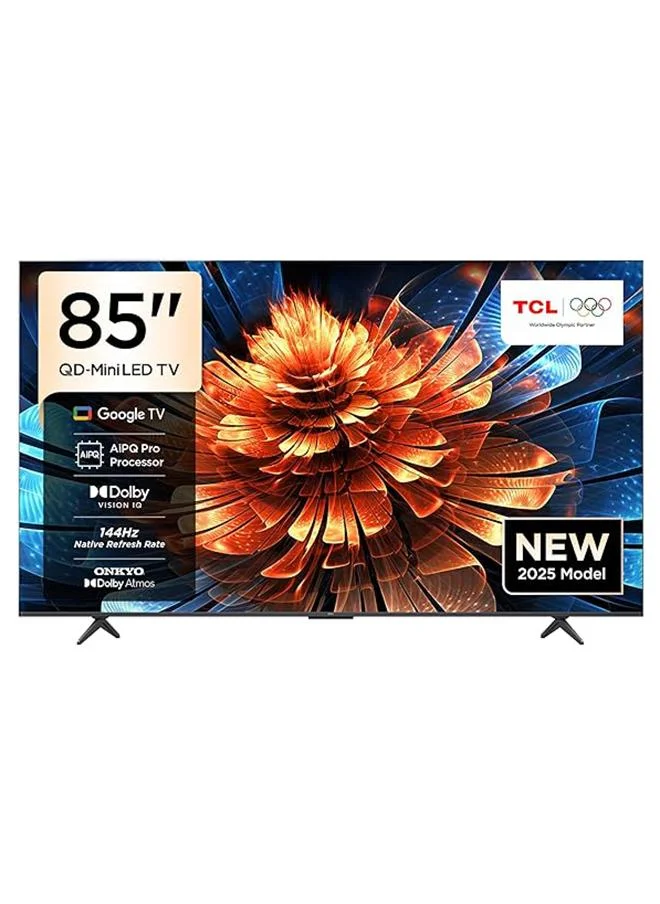 Premium 85-Inch 4K QD-Mini LED Smart TV with 144Hz Refresh Rate and Dolby Atmos (Black, 216 cm) w641p