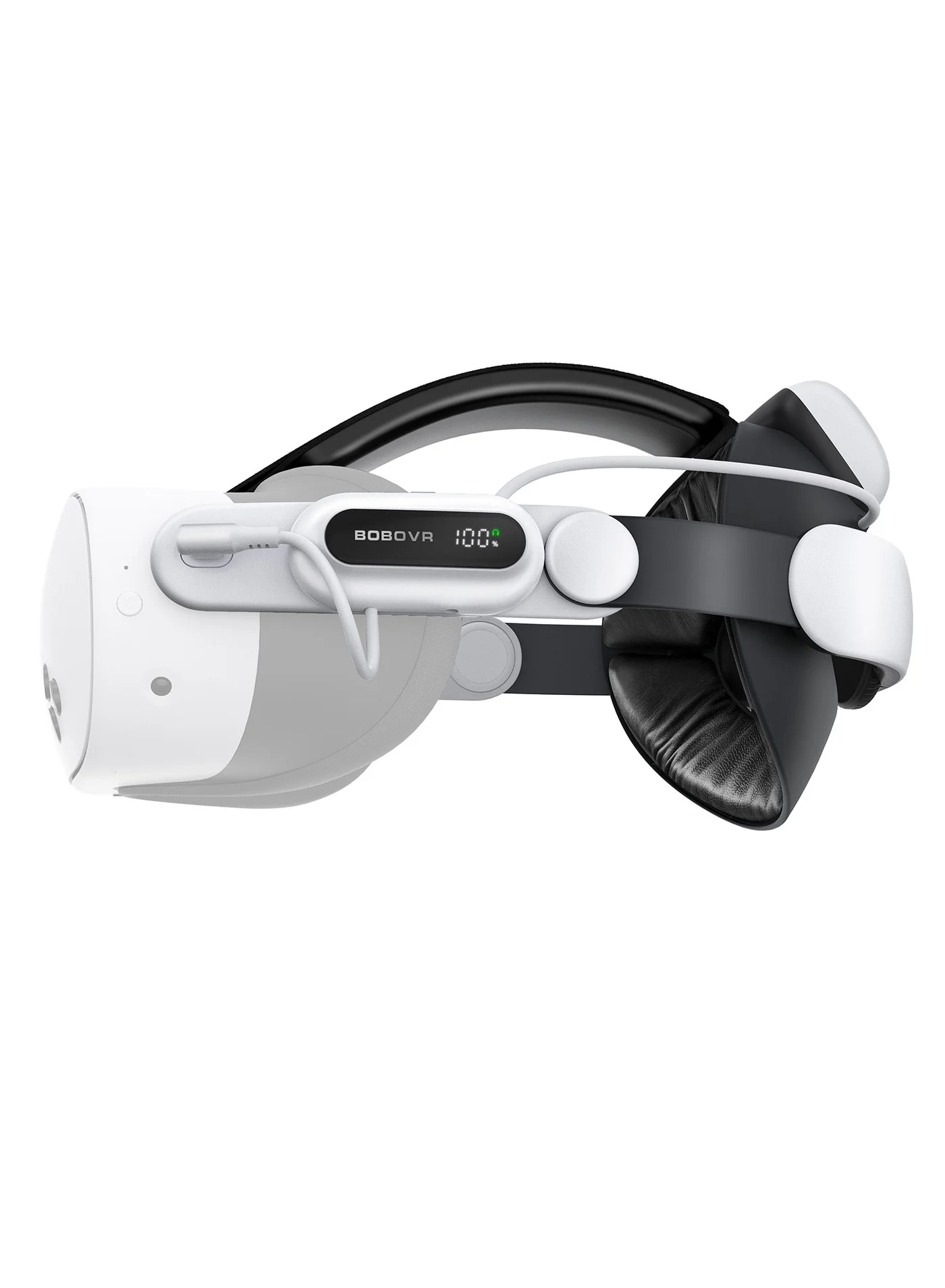 Premium Adjustable Head Strap with Extended Battery Pack for Virtual Reality Headsets (Black, 10000 mAh) di9h6