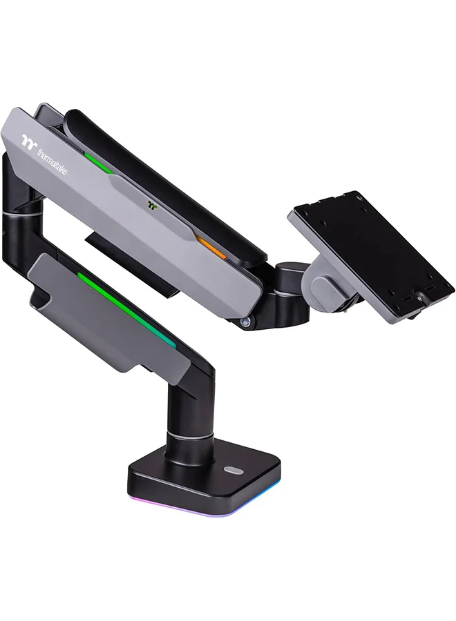 Premium Heavy Duty RGB Monitor Arm for 49 inch Screens, VESA 100x100 mm Compatible, Full Motion Adjustable Desk Mount (Grey) zkt5x