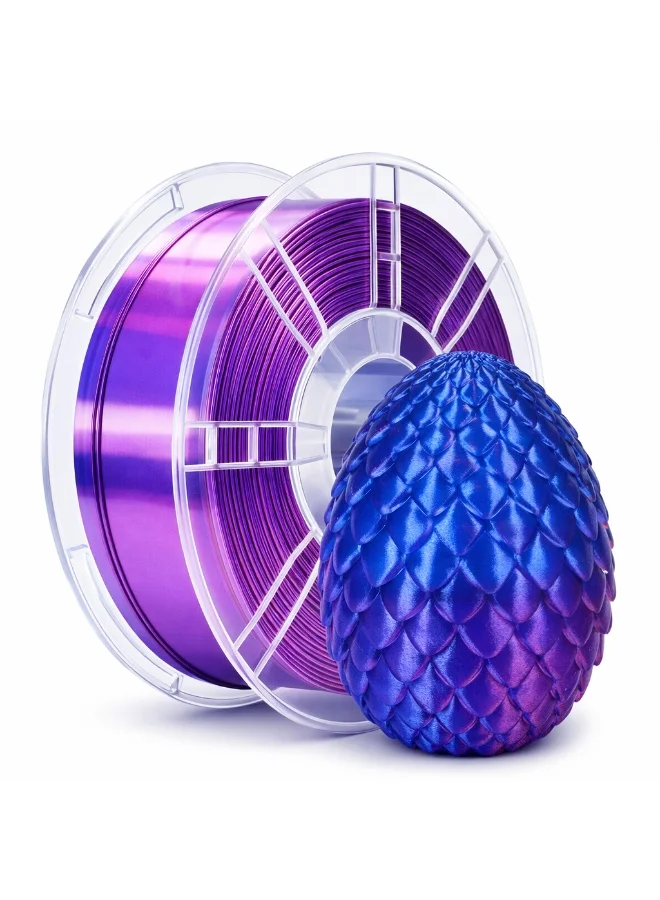 Mordely Silk PLA 3D Printer Filament Dual Color Blue Purple (1.75mm, 1kg) wygb5