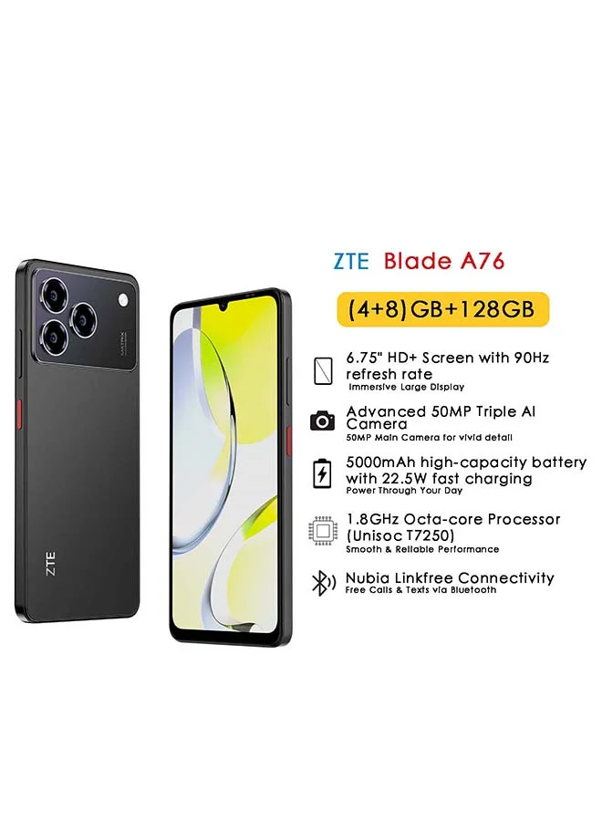 Premium Smartphone 4G Dual SIM 12GB RAM 128GB Storage 6.75-inch Display (Carbon Black) 576hf