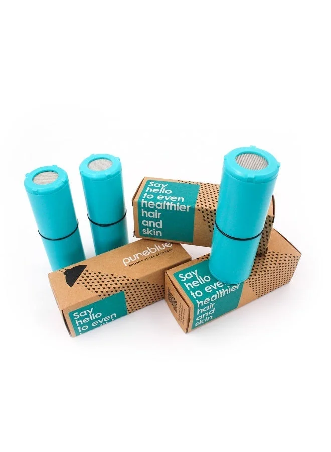 PURE BLUE Shower Filter Replacement Cartridges (3 Pack) Premium Water Filtration System for Bathroom aq29o