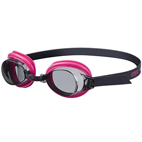 Arena Bubble 3 Junior Training Swim Goggles Anti-Fog UV Protection (Black Smoke Fuchsia, One Size) c81cm