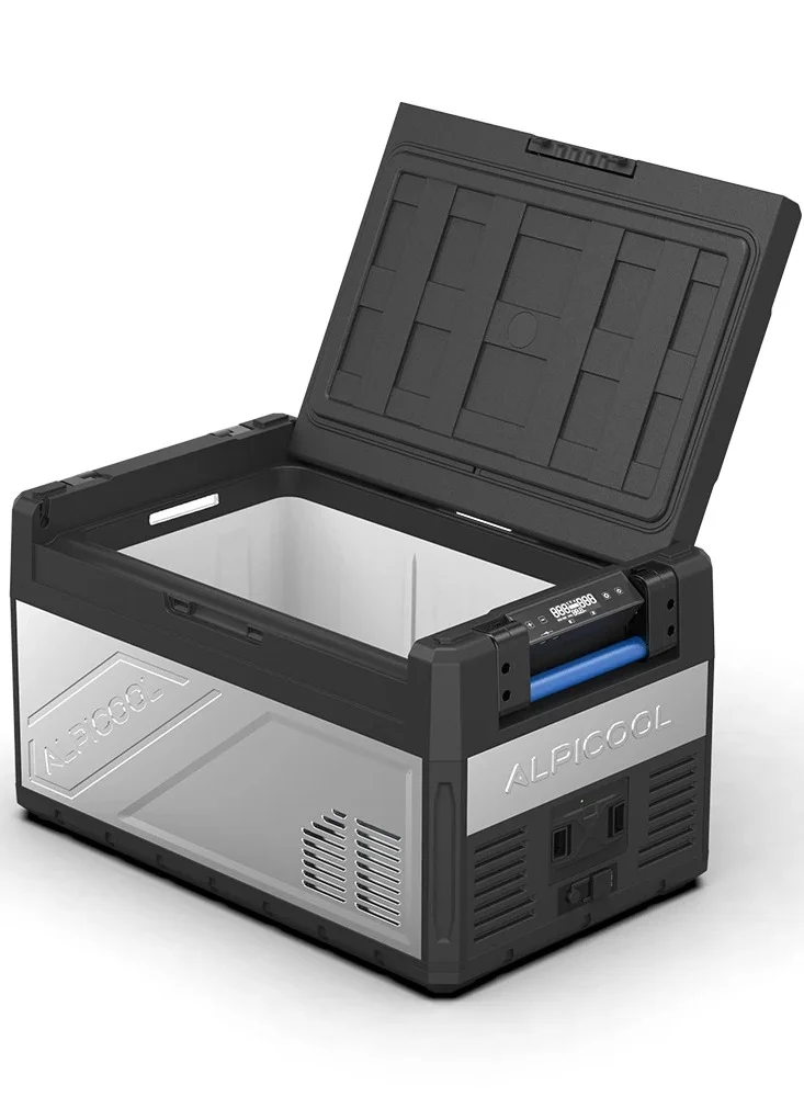 Portable Camping Freezer 45L Aluminum Electric Cooler for Outdoor Travel and Car Use 8tfkw