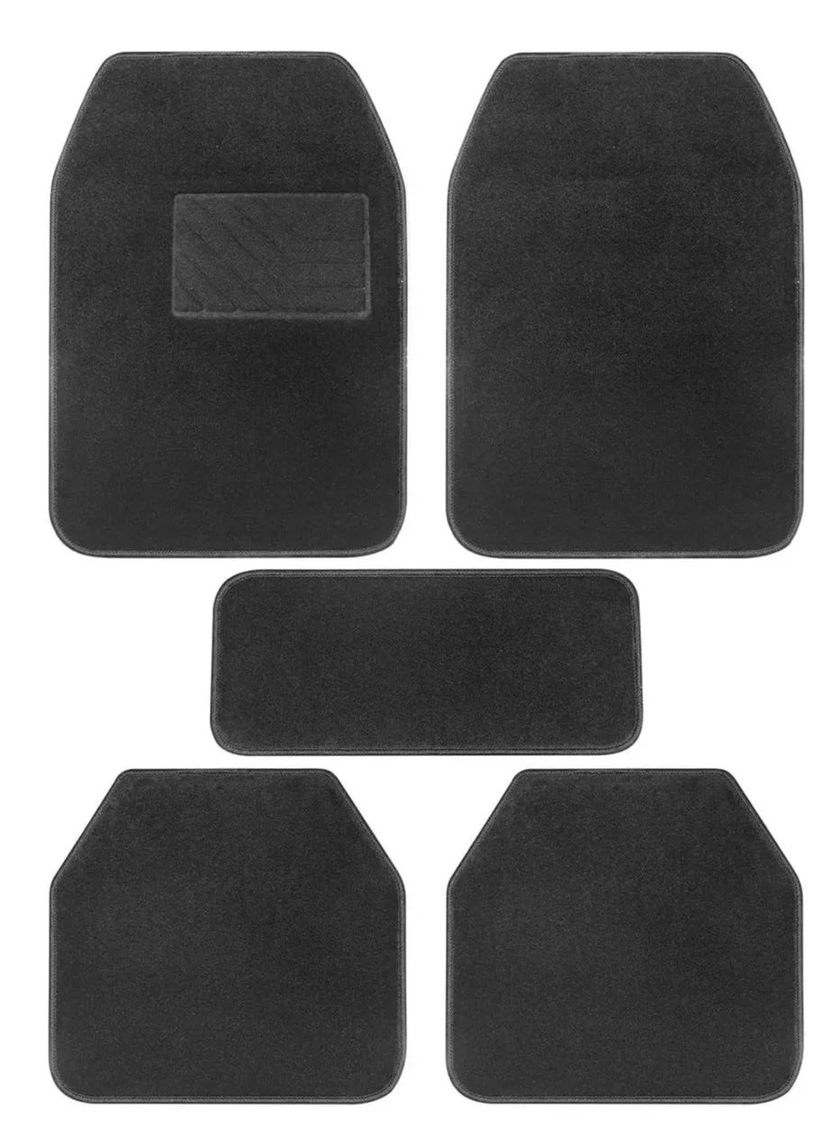 RATSAW Universal Fit Car Floor Mats Premium Velvet Interior Protection for SUVs Trucks Sedans and Vans (Black, 5-Piece Set) r6afj