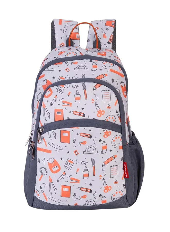 Cosmus Kido Artisto Kids School Backpack Premium Polyester Lightweight Daypack for Boys and Girls (Grey, 15L, 14 inches) mvg6d