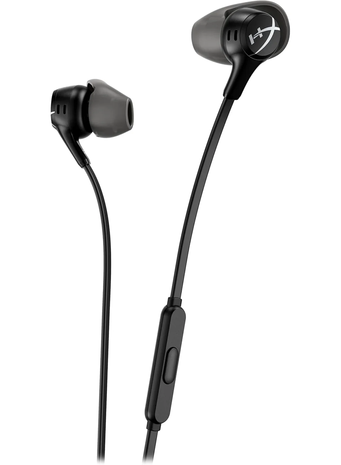 Premium Wired Gaming Earbuds with Noise-Canceling Microphone for PC and Console (Black, 1 Pair) lj4e2