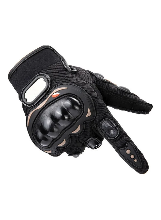 MUNTAQI Motorcycle Riding Gloves Full Finger Protective Gear for Men (Black, Large) uivbm