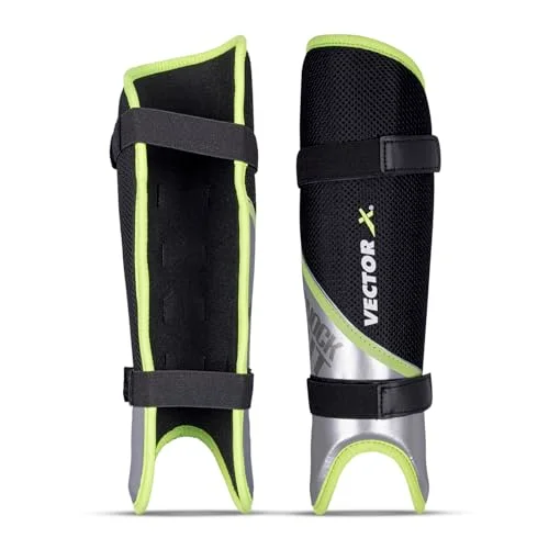 Vector X Field Hockey Shin Guards Premium PPCP Shell with Air Mesh Cushioning (Medium) 1ma3p