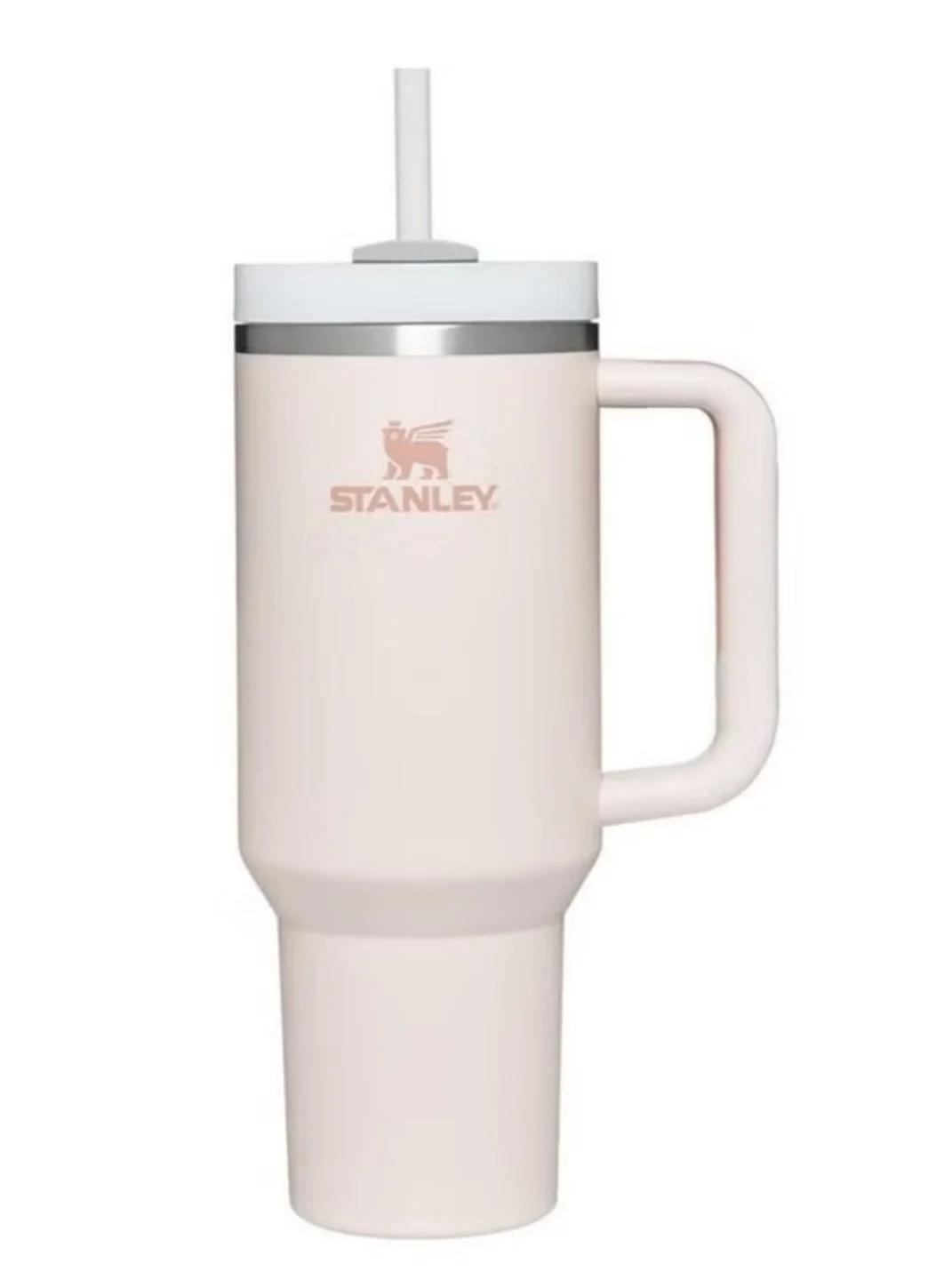 Premium Vacuum Insulated Stainless Steel Tumbler with Lid and Straw for Hot and Cold Beverages (Rose Quartz, 1.18 L) ckgqw