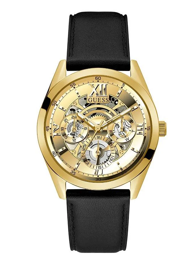 Premium Men's Analog Leather Wrist Watch (42 mm, Brown) p1qc7