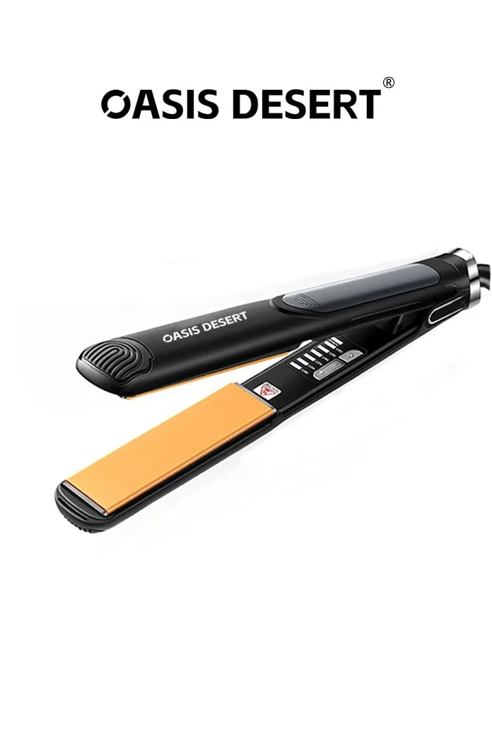 OASIS DESERT 2-in-1 Hair Straightener and Curling Iron Ceramic Flat Iron with 6 Adjustable Heat Settings (Professional Styling Tool) gzvdi