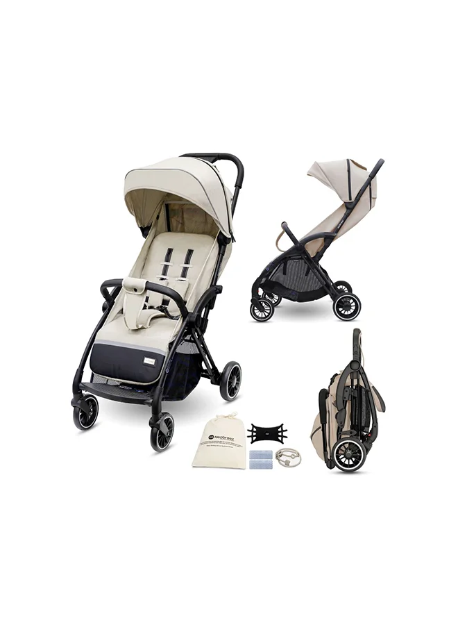 Neobreez Auto Fold Compact Travel Stroller, Lightweight Baby Pushchair with UPF 50+ Canopy (Up to 22kg) njce7