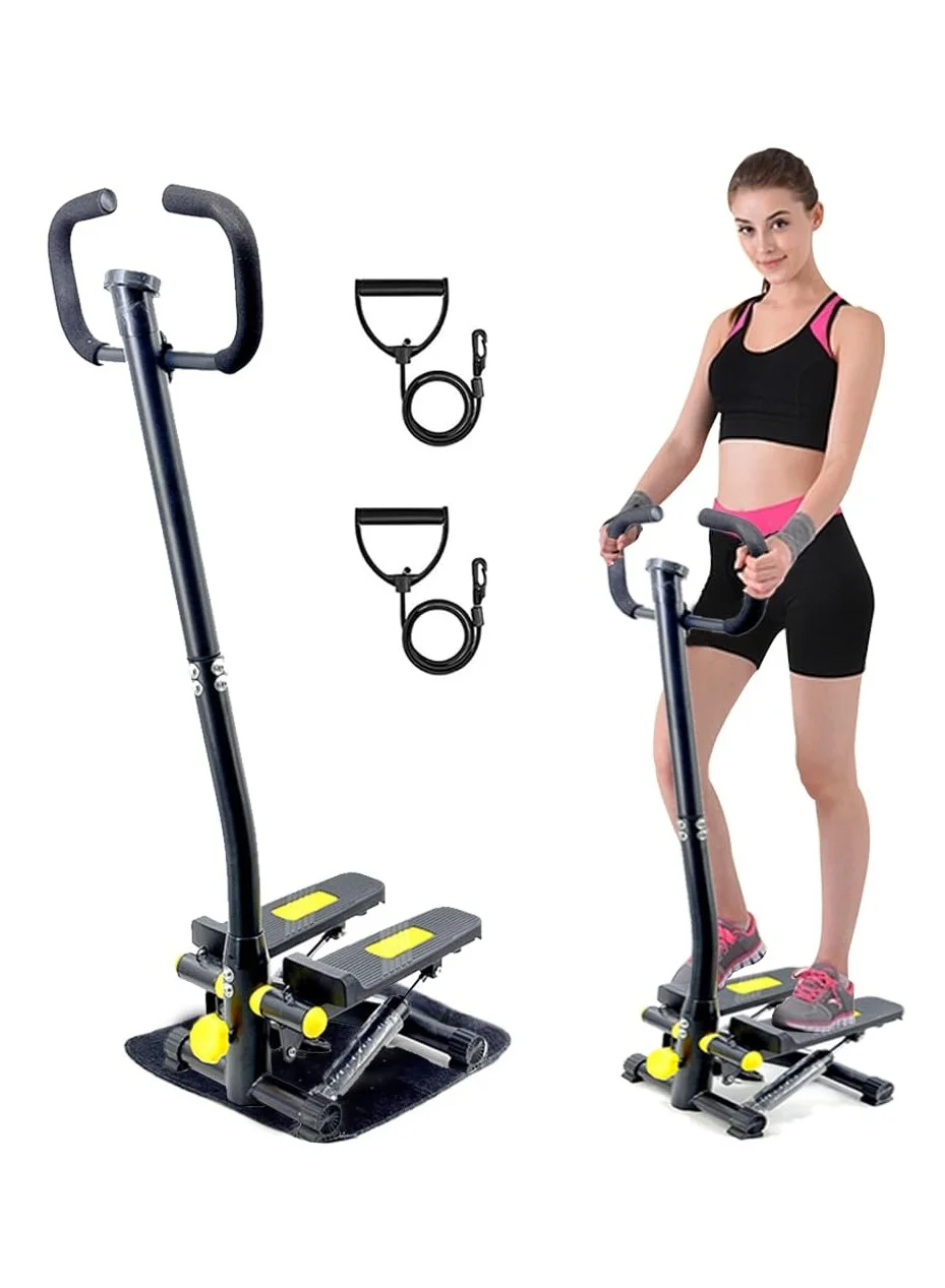 XiuWoo Fitness Stair Stepper with Resistance Bands and LCD Display (150kg Capacity, Compact Home Exercise Equipment) j3mj7