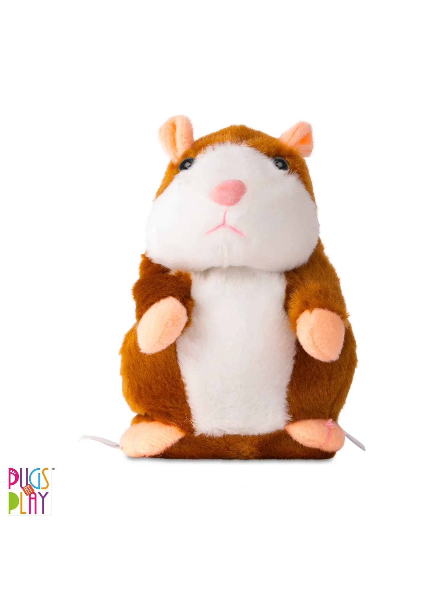 Pugs At Play Talking Hamster Electronic Interactive Plush Toy (18 cm) m2r23