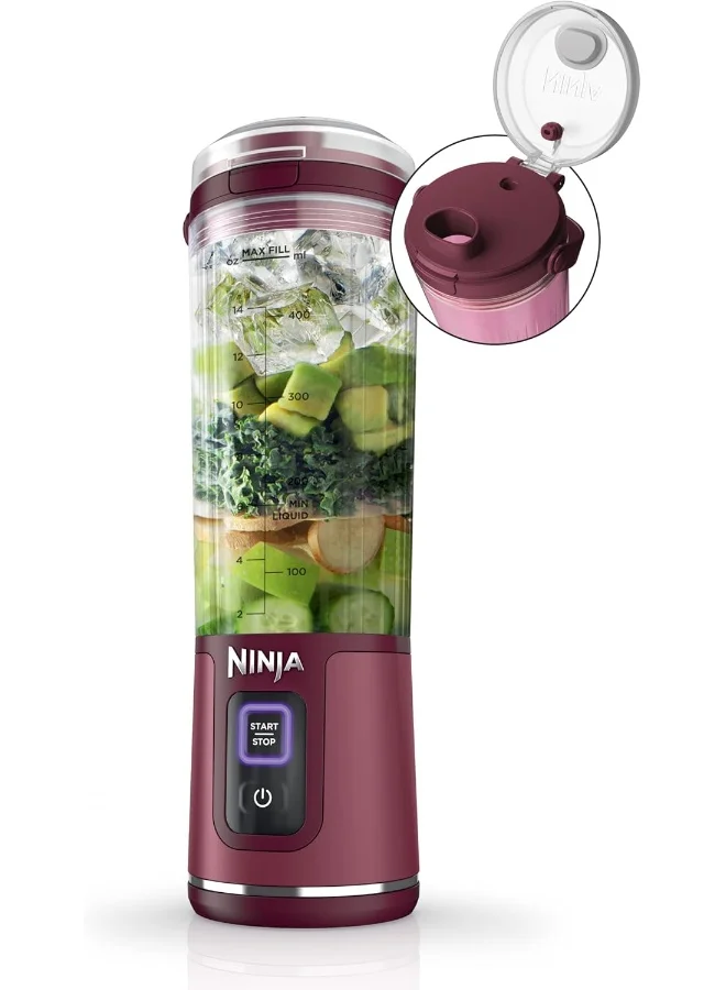 Portable Cordless Blender Rechargeable Personal Smoothie Maker (Purple, 0.53 L) lgfds