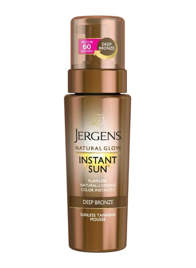 Jergens Natural Glow Instant Sun Self Tanner (Deep Bronze, 118 mL) Premium Sunless Tanning Lotion for Radiant Skin 8kirs