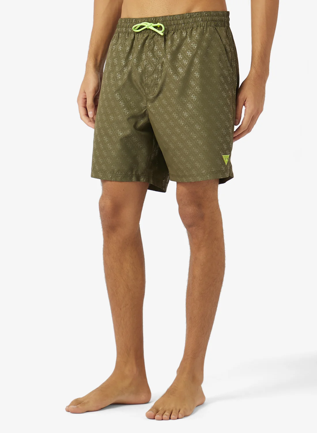 Premium Casual Woven Swim Shorts Quick-Dry Lightweight Beachwear for Men (Solid, Large) qu2yj