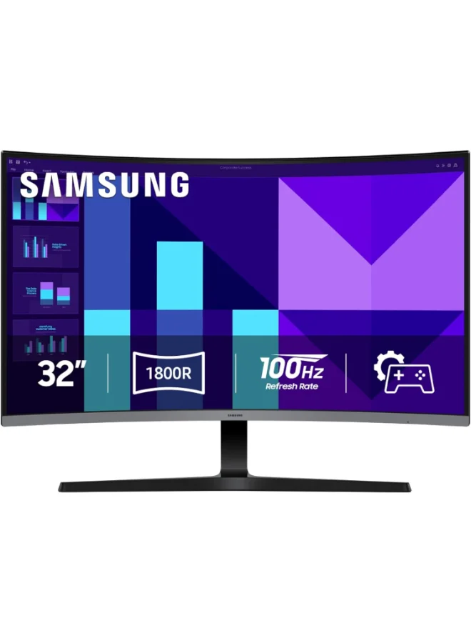 Ultra-HD 32 Inch Curved FHD Monitor, 100Hz Refresh Rate, Eye Saver Mode, Flicker Free Display (Black, 32 Inch) zqce7