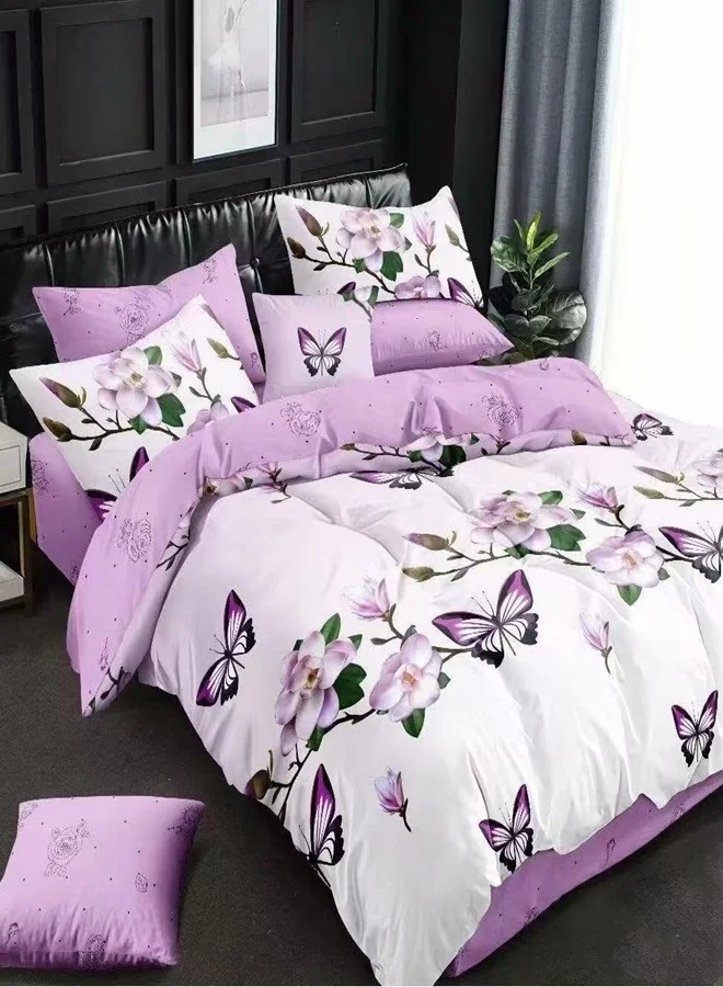GOLDEN HOME King Size Bedding Set (6-Piece Duvet Cover and Fitted Sheet Set, 220x240 cm) ir99i