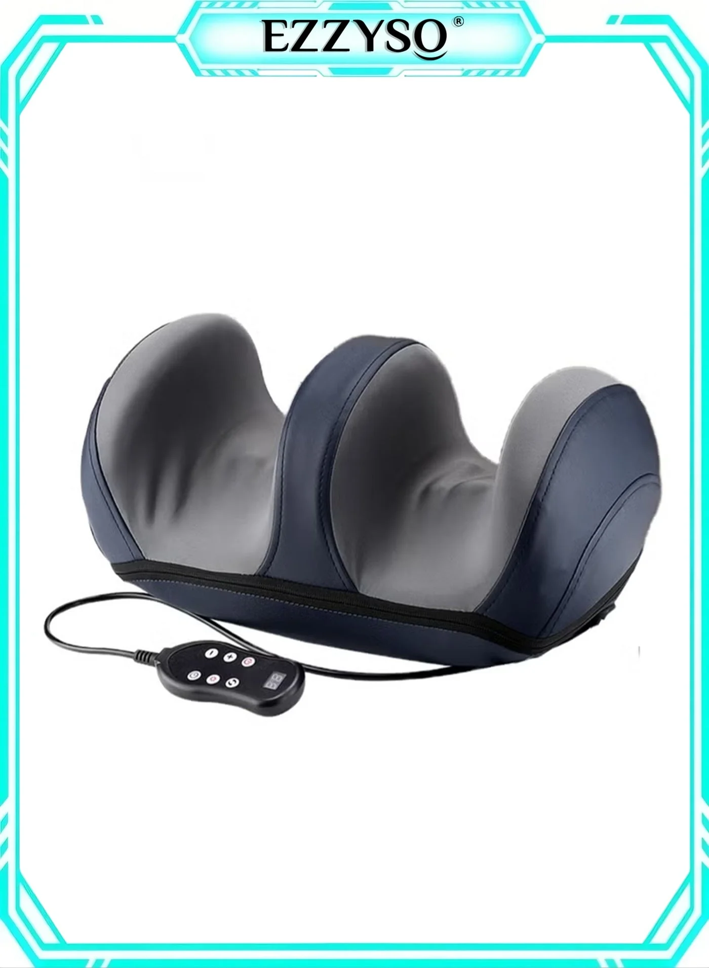 EzzySo Electric Foot Massager Machine with Heat and Shiatsu Kneading (3 Intensity Levels, Premium Home Spa Device) 82h42