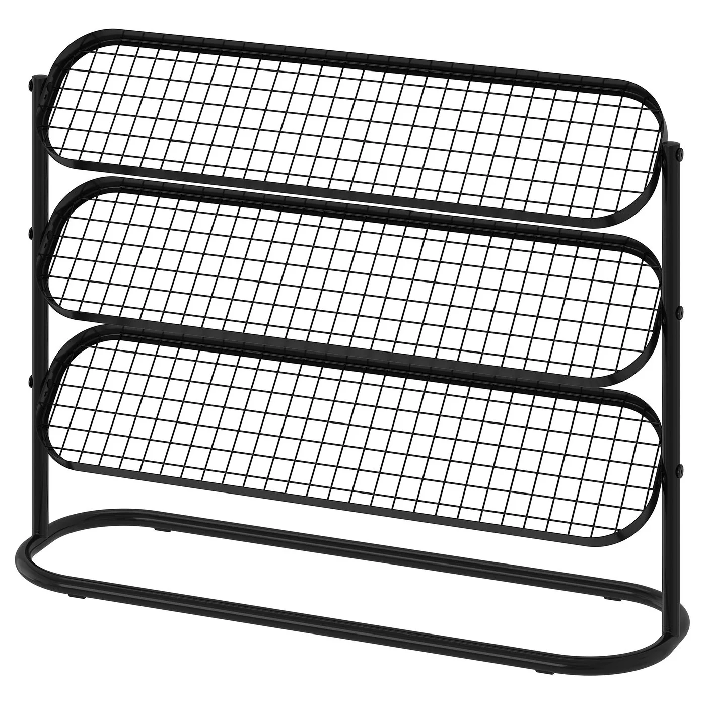 Baitique Metal Shoe Rack Premium Storage Organizer (Black, 76x24x59 cm) imz2o