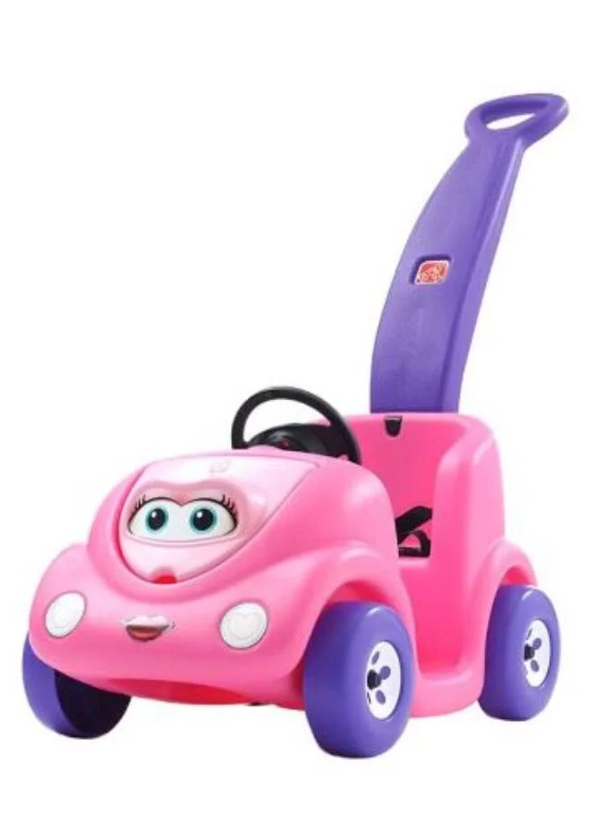 Premium Ride-On Push Buggy for Toddlers with Steering Wheel and Safety Belt (Pink, 1 Unit) llhrx
