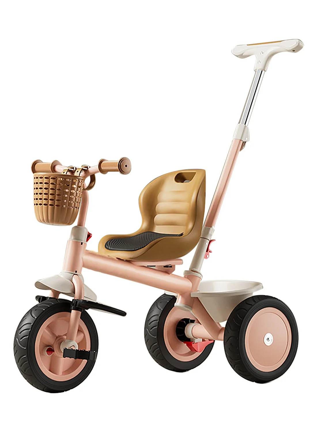MaBaby 2-in-1 Kids Tricycle with Storage Basket and Adjustable Seat (Carbon Steel, 1-6 Years) kclz5