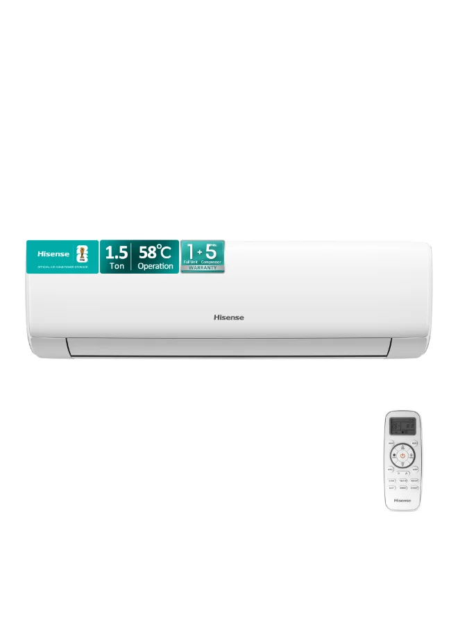 Premium 1.5 Ton Split Air Conditioner 18500 BTU with 4D Airflow and Golden Fins (White, 1.5 Ton) yivjl