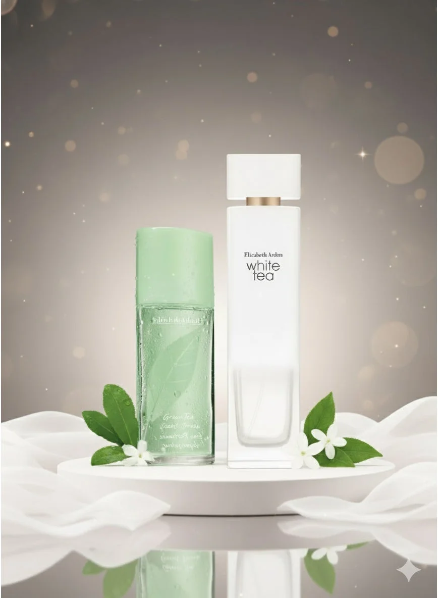 Premium Fragrance Duo Set Green Tea Scented Spray and White Tea Eau de Toilette (2 x 100 mL) he5du