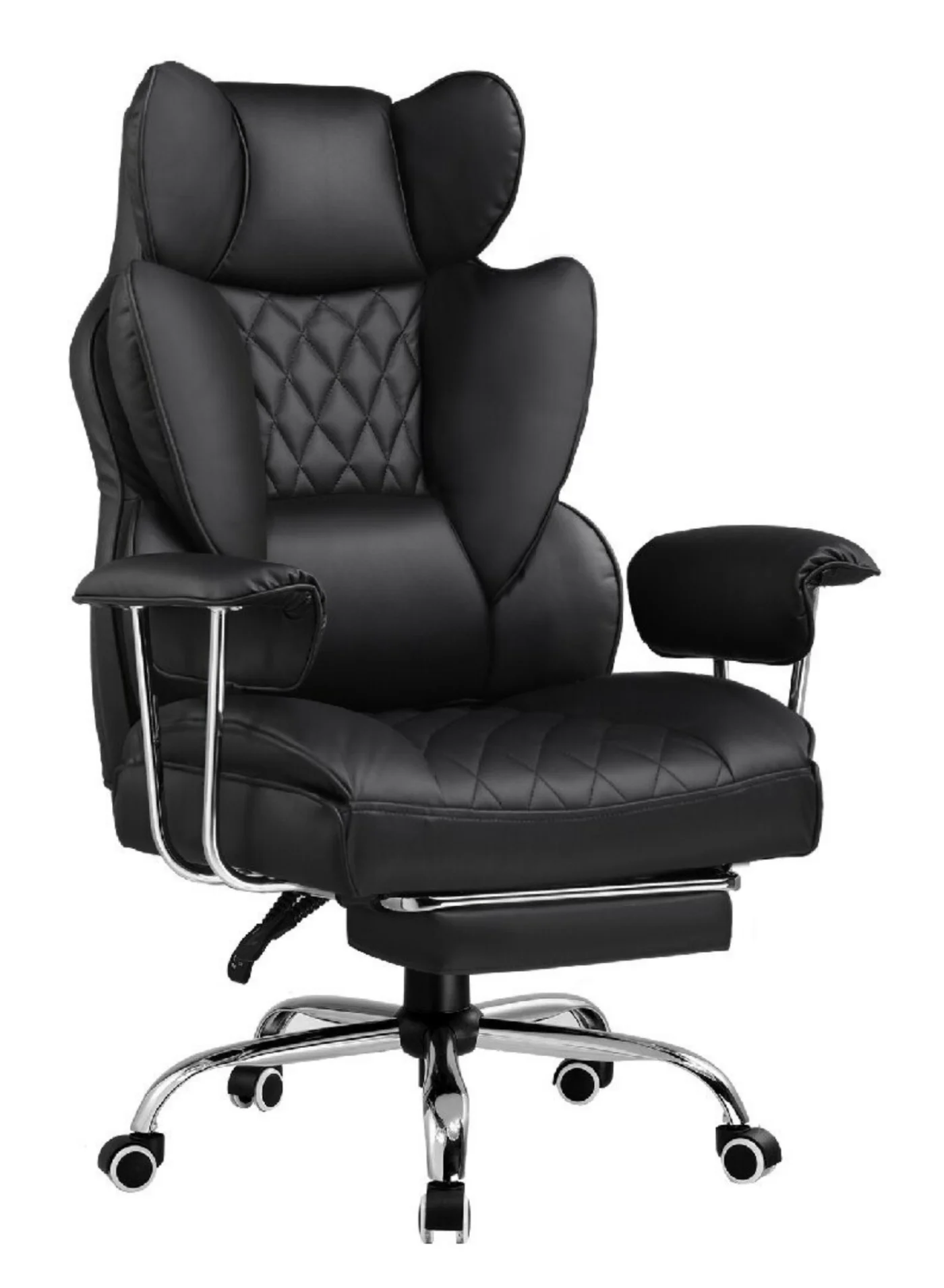GTPLAYER Ergonomic Big & Tall Office Chair with Pocket Spring Lumbar Support and Footrest (Black) k3zn1