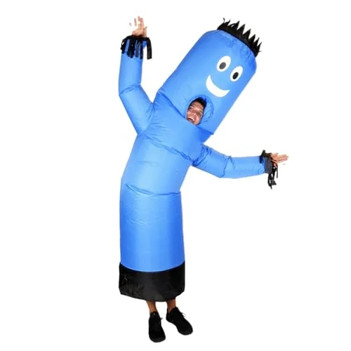 Premium Inflatable Tube Man Costume Full Body Suit for Adults (Blue, One Size) x9kku