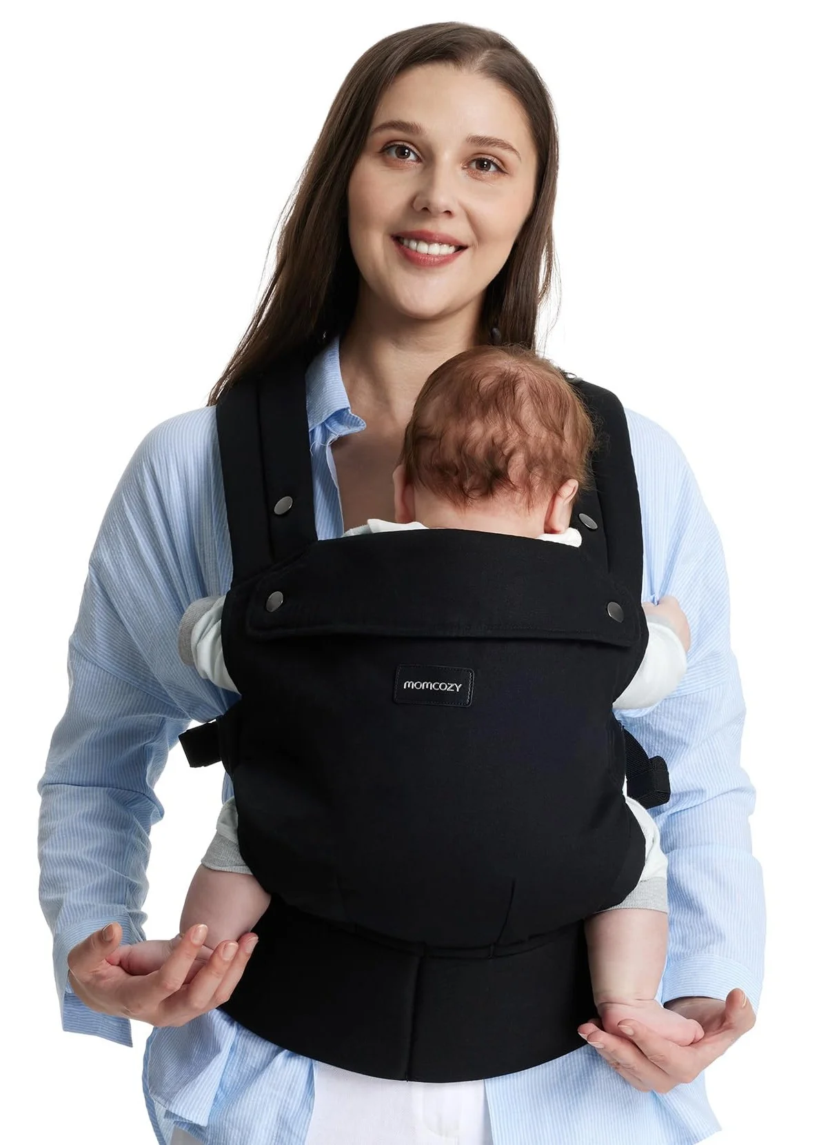 Momcozy Ergonomic Baby Carrier Hands-Free Lightweight Infant Support (Newborn to Toddler, 3.2 kg to 20 kg) l6bi8