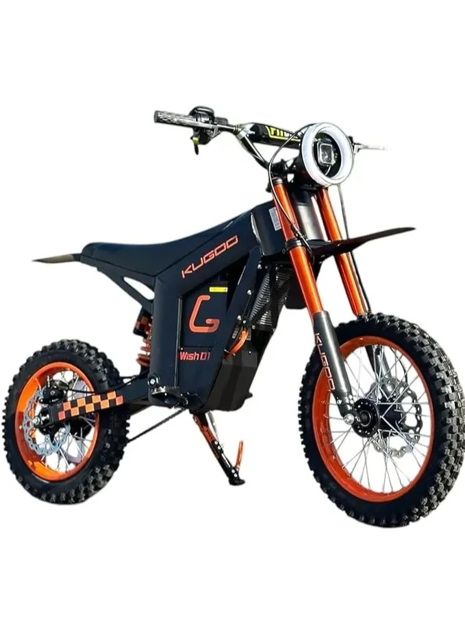 Wish 01 Electric Dirt Bike 1500W Brushless Motor 48V 21Ah Battery (Orange and Black, 1500W) vbkqv