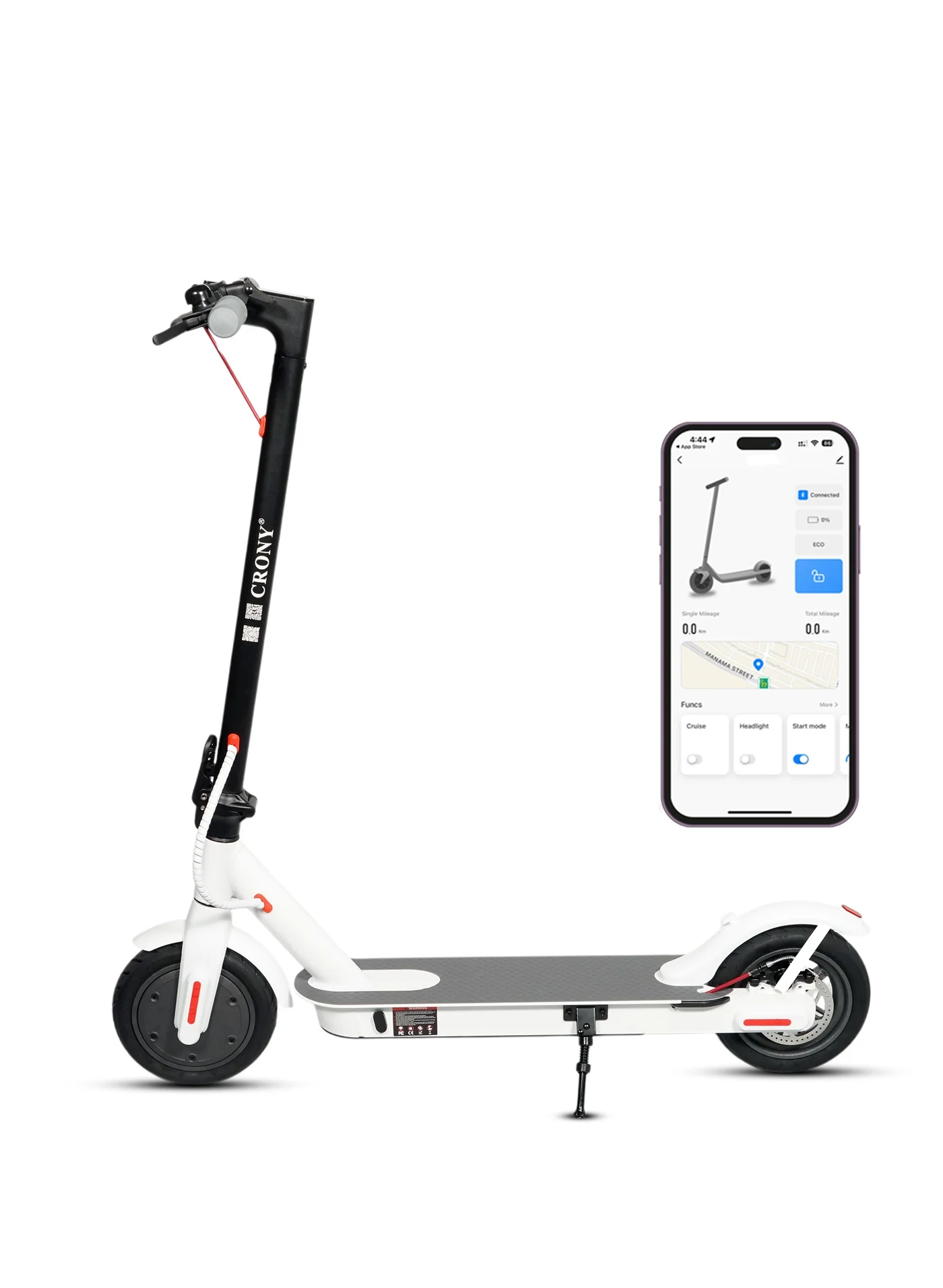 Crony Electric Scooter High-Speed Commuter with App Control (250W Motor, 25km Range, Rear Disc Brake) 03kd9