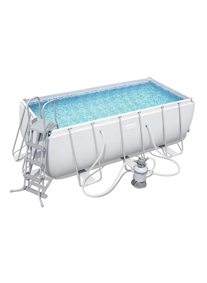 Premium Steel Frame Rectangular Swimming Pool Set (412x201x122 cm) 5i0hw