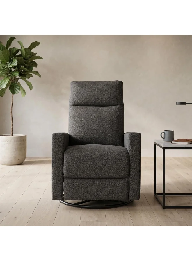 ROYALOAK Fabric Recliner Single Seater Chair (Grey, Rocker & Swivel Function) - Modern Living Room Furniture owp2y