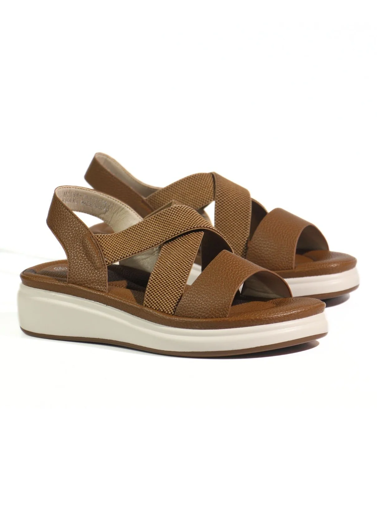 Mon Ami Women's Flat Sandals Premium Open-Toe Summer Footwear Lightweight Comfortable Walking Sandals for Ladies (Beige, 38 EU) 0ualz
