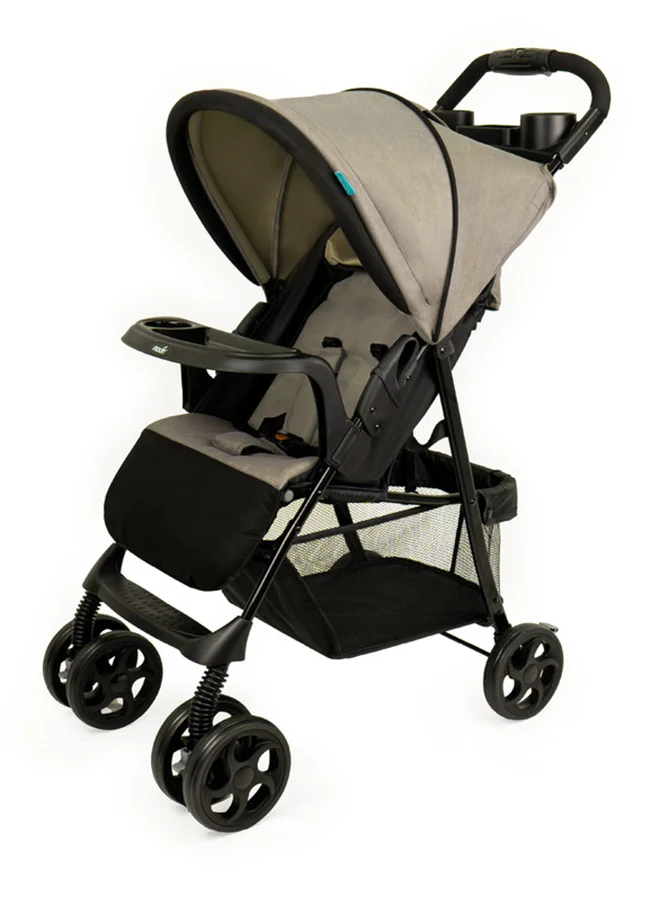 Moon Metro Urban Baby Stroller Lightweight Compact Foldable Travel System with Adjustable Leg Rest and Safety Lock (Grey, 18kg Capacity) e9rm7