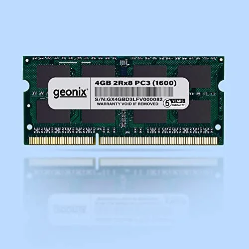GEONIX Laptop RAM 4GB DDR3L 1600MHz Memory Module (2Rx8, 204-Pin, SODIMM) y4qu3