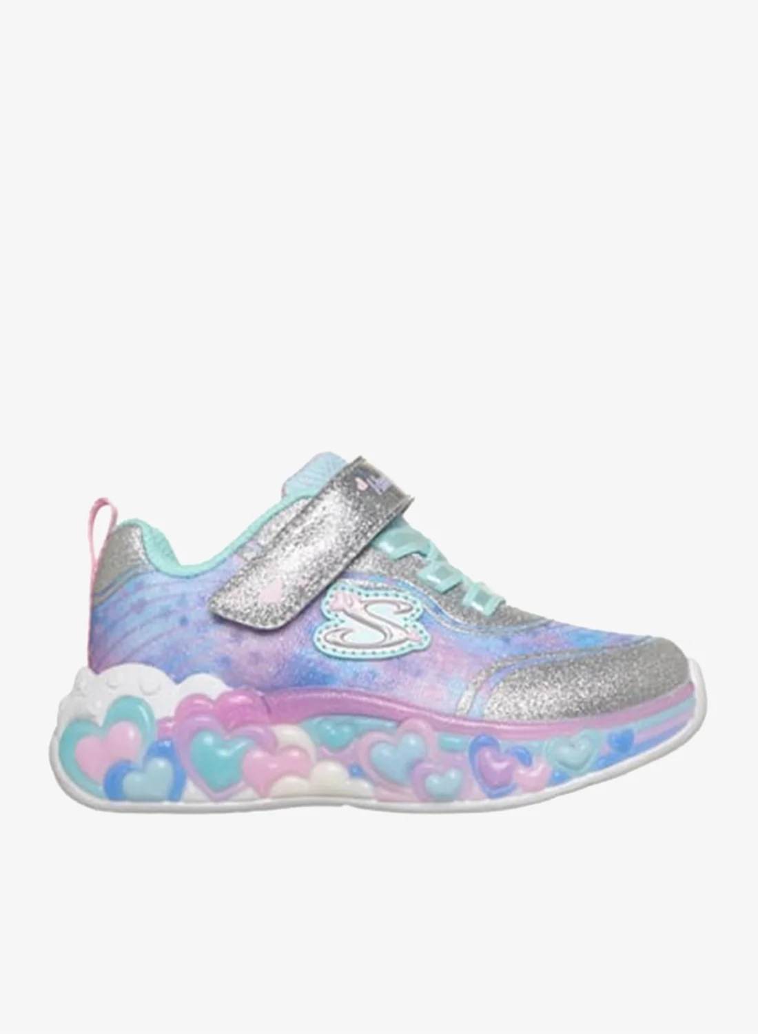 Premium Heart-Pattern Light-Up Sneakers for Infants (Pink, 12 cm) eu2nr