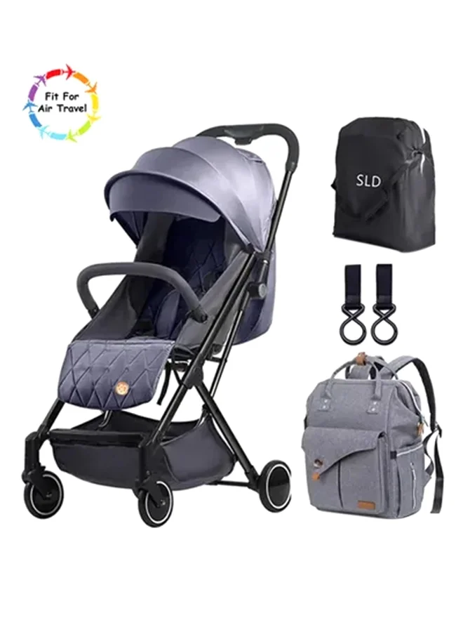 TEKNUM Travel Lite Stroller and Alameda Diaper Backpack Set (Grey, 15 kg Capacity) 7b48d