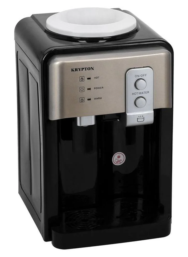 KRYPTON Hot and Normal Water Dispenser with Stainless Steel Tank (2 Taps, Black and Gold) h2xun