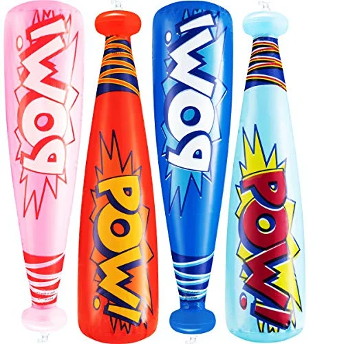 Inflatable Baseball Bat Set Premium PVC Toy Bats for Carnival Prizes and Party Favors (12 Pack, 50 cm) hhpq4