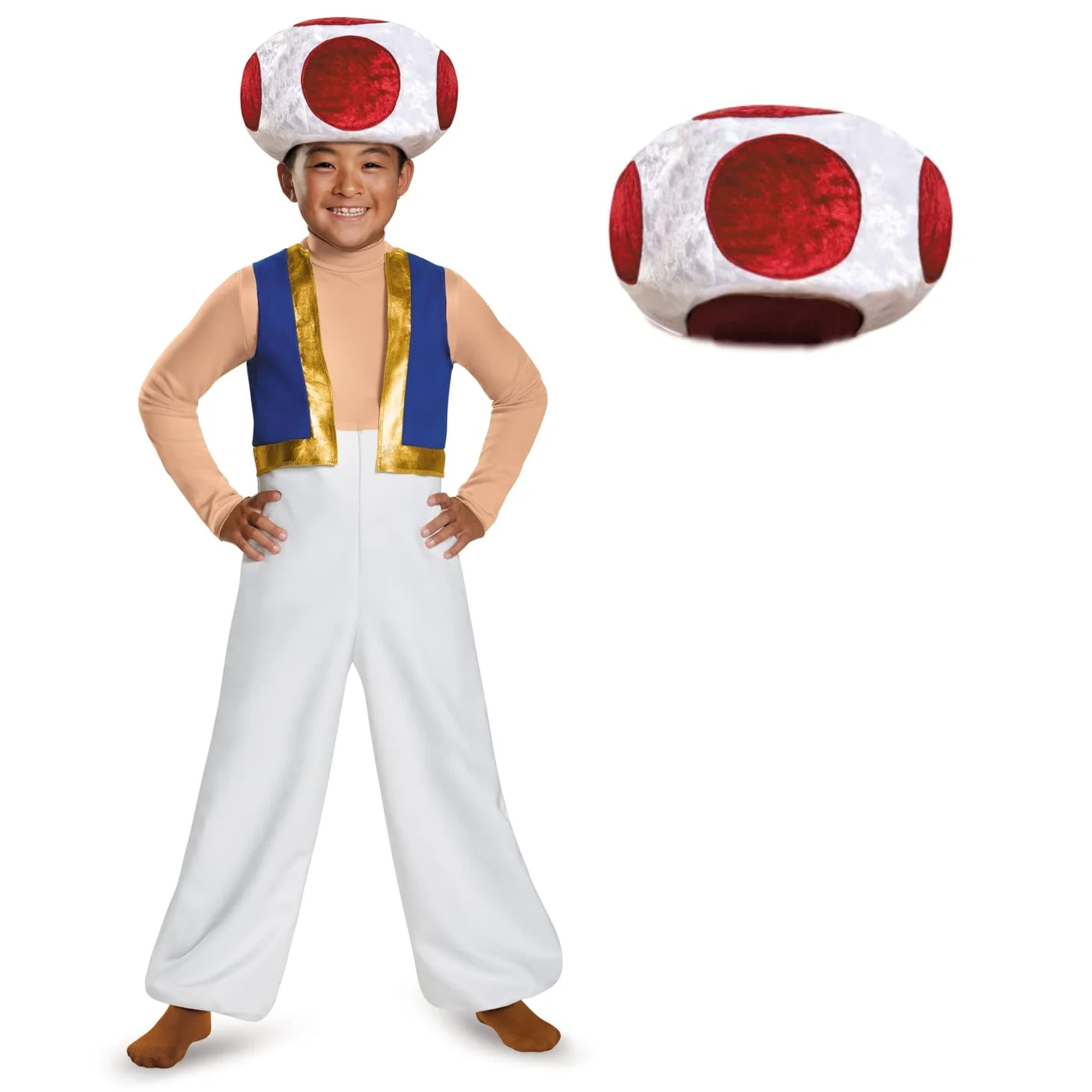 Premium Toad Character Deluxe Costume Set for Kids (Large 10-12) dcbxp