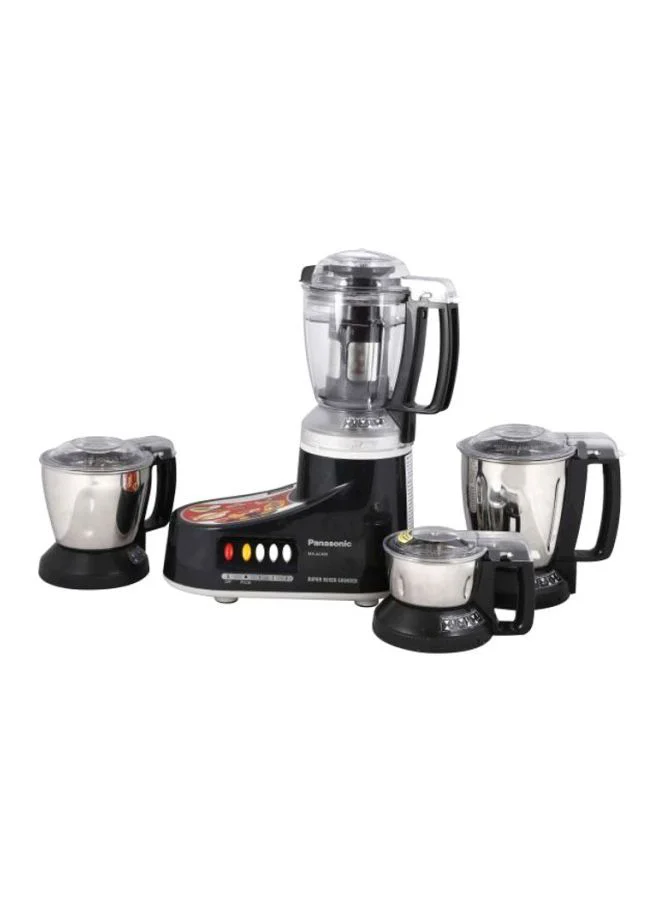 Premium 5-Piece Electric Mixer Grinder Set 1000W High-Performance Kitchen Food Processor (Black/Silver, 1 Set) uv5dv