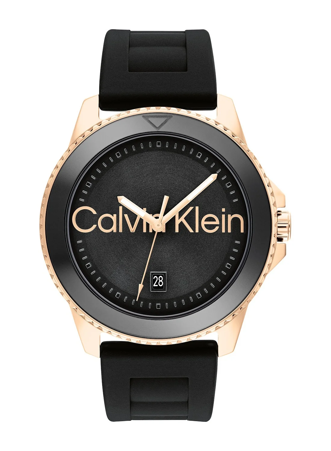 Premium Analog Wrist Watch for Men with Black Case and Silicone Band (Black, 42mm) ztjop
