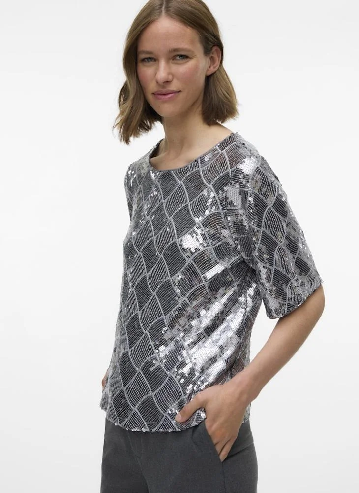 VERO MODA Cap Sleeve Top Premium Casual Blouse For Women (Solid, S) 9kfju