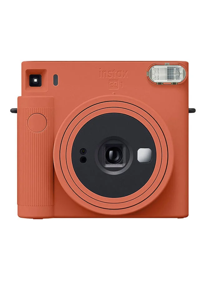 Instant Square Film Camera Premium Analog Photography Device (Terracotta Orange, 1 Unit) vq7fr