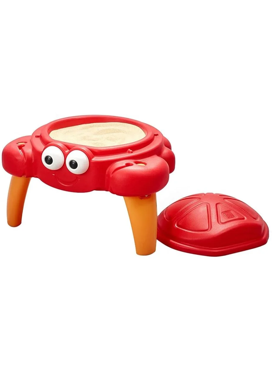 Premium Outdoor Sand and Water Play Table for Kids with Shell Lid and 4-Piece Accessory Set (Red, 11 kg Capacity) hkm6j